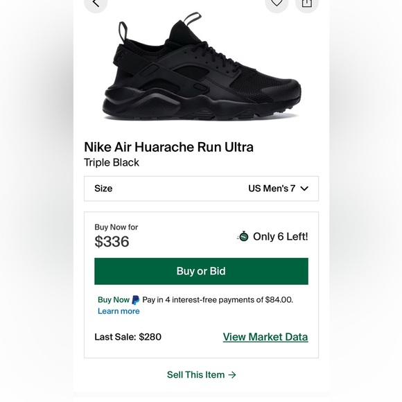 Nike Air Huarache Run Ultra Men’s Size 7/ Youth Size 7Y/ Women’s Size 8.5 - Picture 9 of 9